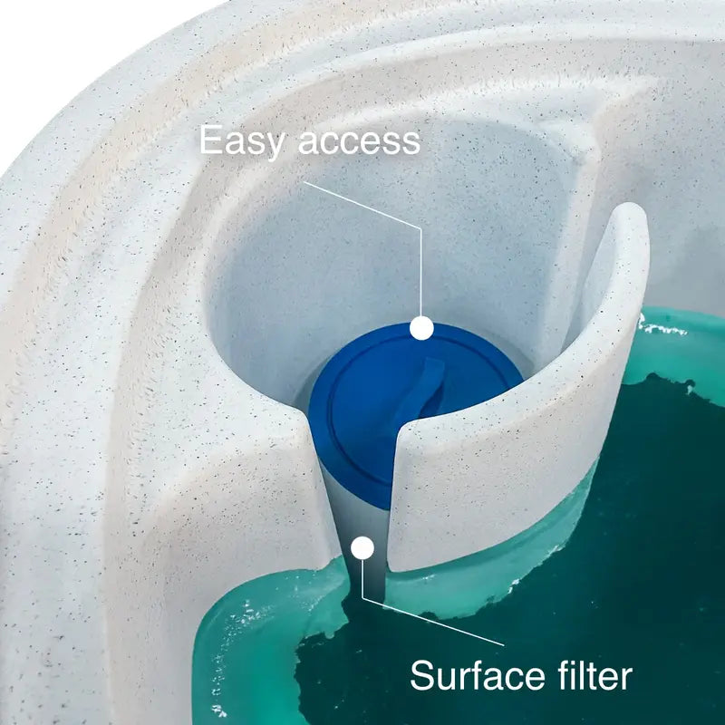 Großer, einfach zugänglicher Filterbereich mit High-Volume-Skimmer für sauberes Wasser.💧✅
