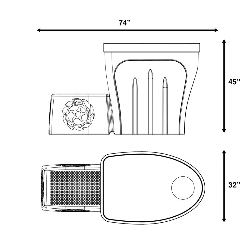 Großer, einfach zugänglicher Filterbereich mit High-Volume-Skimmer für sauberes Wasser.💧✅