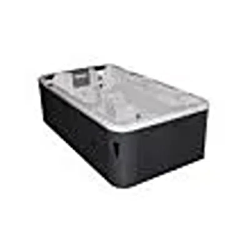 Passion Spas Aquatic 1 Eco Swim Spa für 3 Personen mit schwarzem Rahmen und weißem Innenbecken
