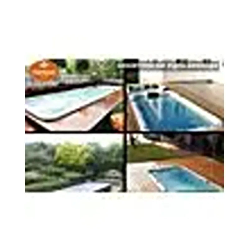 Passion Spas Aquatic 3 Deep Swim Spa für 8 Personen in verschiedenen Gartensituationen mit blauem Wasser