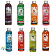 Acht verschiedene 250 ml Flaschen Passion Spas Spa Aromatherapie – Düfte: Lavender, Eucalyptus, Sweet Orange, Magic Musk, Sea and Happiness, Passion Dream, Caribbean Mood und Coconut Lemon – für Whirlpool und Hot Tub, alkoholfrei und rückstandsfrei.