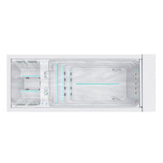 Draufsicht auf den Passion Spas Balance Swim Spa mit Schwimmbereich und Massagezonen