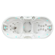 Top-View des Passion Spas Bliss Whirlpools mit ergonomischem Design und LED-Licht