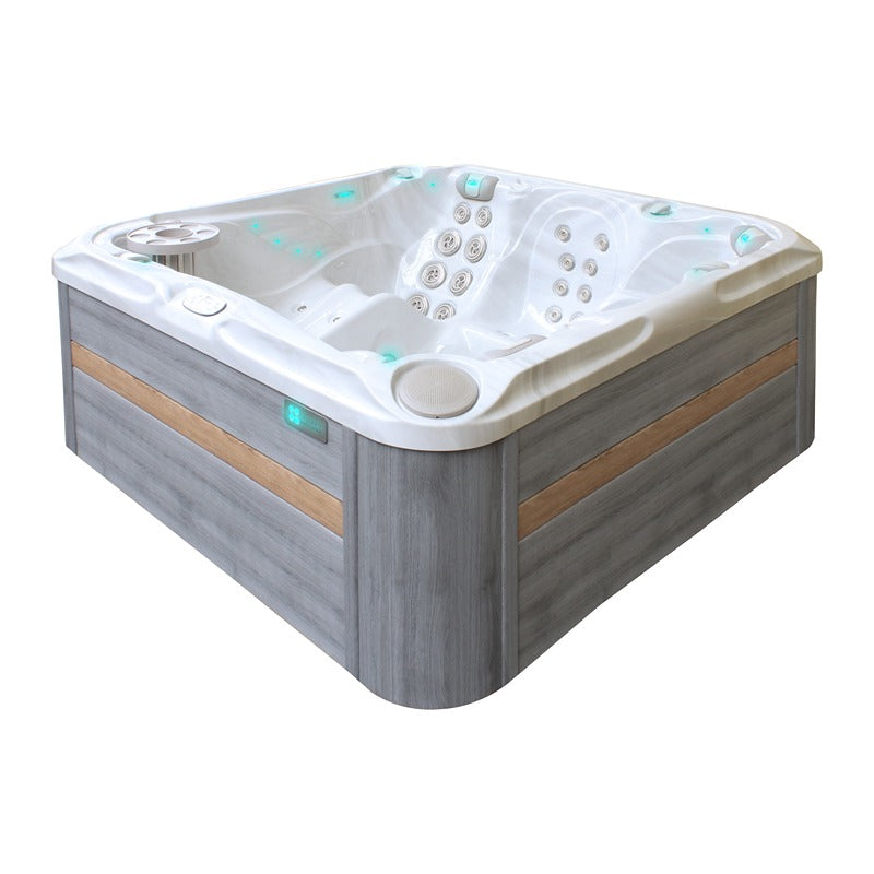 Passion Spas Delight Whirlpool in grauer Verkleidung mit moderner Optik
