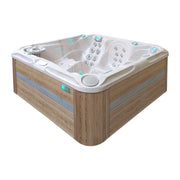 Passion Spas Delight Whirlpool mit Holzverkleidung, LED-Beleuchtung und ergonomischen Sitzen