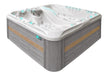 Passion Spas Euphoria Whirlpool freigestellte 3D-Ansicht mit ergonomischem Sitzdesign und moderner grauer Außenverkleidung