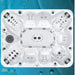  Luxuriöser Whirlpool für 9 Personen mit zentraler Fußmassage-Zone, Aqua Rolling Massage und vielfältigen Massagesitzen – Passion Spas Harmony Signature Collection von oben