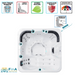 Top-Ansicht des Refresh Whirlpools mit gekennzeichneten Funktionen – Soft Tissue Massage, Hybrid Heating™ und Freestyle Massage Option