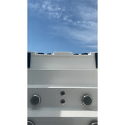 Passion Spas Whirlpool Balance 600x228x138 cm - 4 Personen mit weißem Wannenrand, Düsen und Jet-Funktionen im Garten