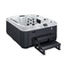 Platinum Spas Capri Luxury Hot Tub mit Einstiegstreppe – kompakter Whirlpool mit grauer Verkleidung, weißem Innenbecken und intuitivem Bedienfeld