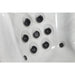  Detailaufnahme der Rückenmassagedüsen im Platinum Spas Palermo Luxury Hot Tub – gezielte Anordnung für punktuelle Entspannung und intensive Hydrotherapie.