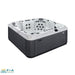  Platinum Spas Positano Luxury Hot Tub mit 62 Massagedüsen und ergonomischem Lounger – moderne Whirlpool-Ansicht für bis zu 6 Personen.