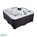 uxus-Whirlpool „Santorini“ von Platinum Spas – für 6 Personen mit 52 Massagedüsen, integriertem Lounger und moderner LED- & Bluetooth-Ausstattung