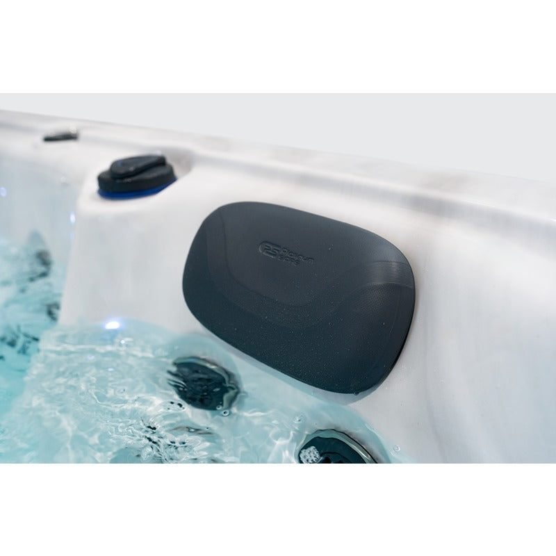 Close-up of the ergonomic neck cushion in the Platinum Spas Titan Swim Spa - Comfortable headrest for relaxed sitting in warm water