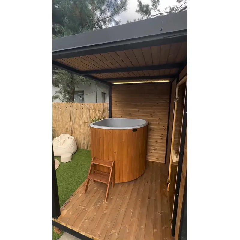 Polar Spa Corner 160 Outdoor Eisbad Composite-Wanne für 2-4 Personen