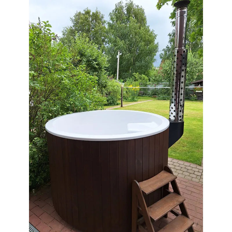 Polar Spa Elite 180 Outdoor Badefass mit integriertem Holzofen für 2-4 Personen