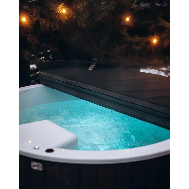 Polar Spa Elite 180 Outdoor Badefass mit integriertem Holzofen für 2-4 Personen