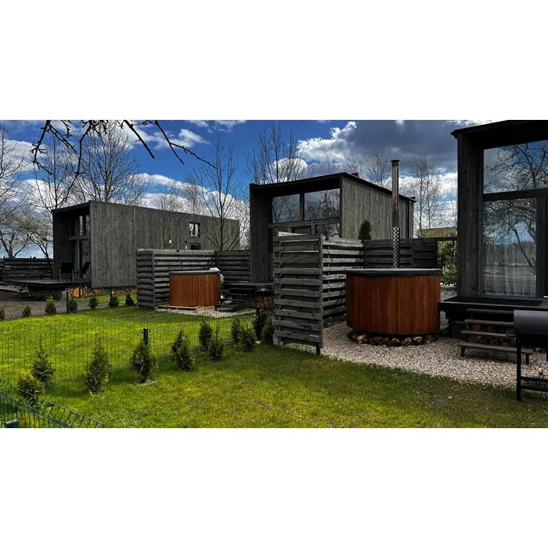 Polar Spa Elite 180 Outdoor Badefass mit integriertem Holzofen für 2-4 Personen