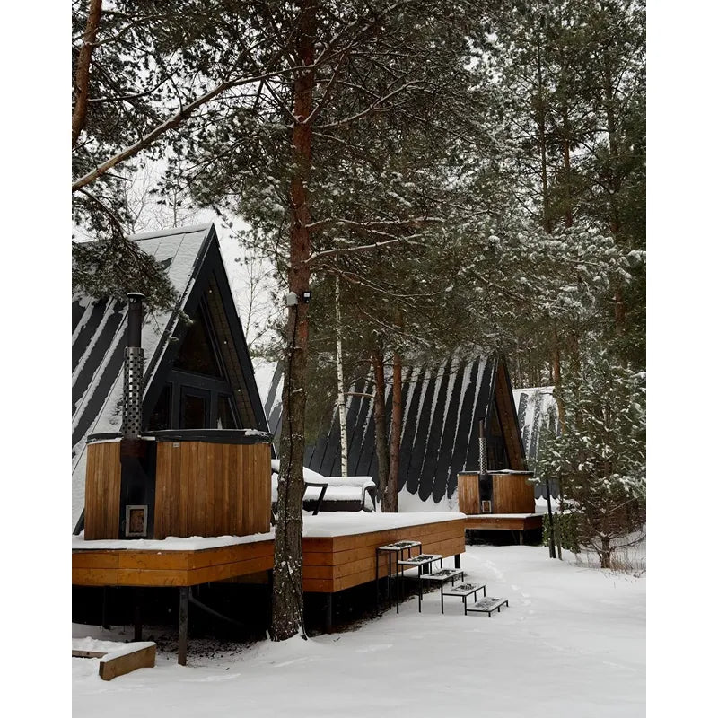 Polar Spa Elite 180 Outdoor Badefass mit integriertem Holzofen für 2-4 Personen