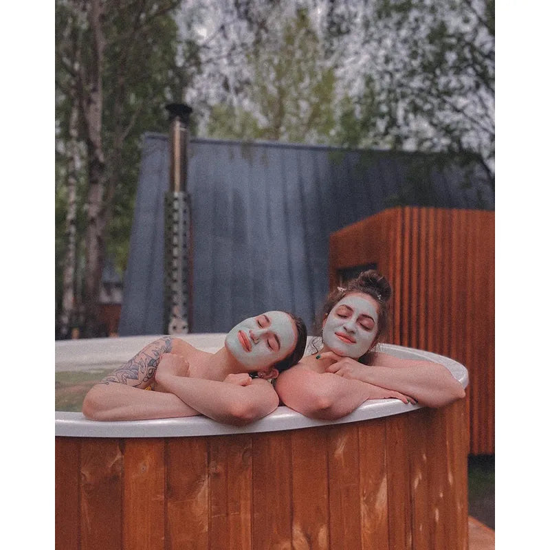 Polar Spa Elite 180 Outdoor Badefass mit integriertem Holzofen für 2-4 Personen