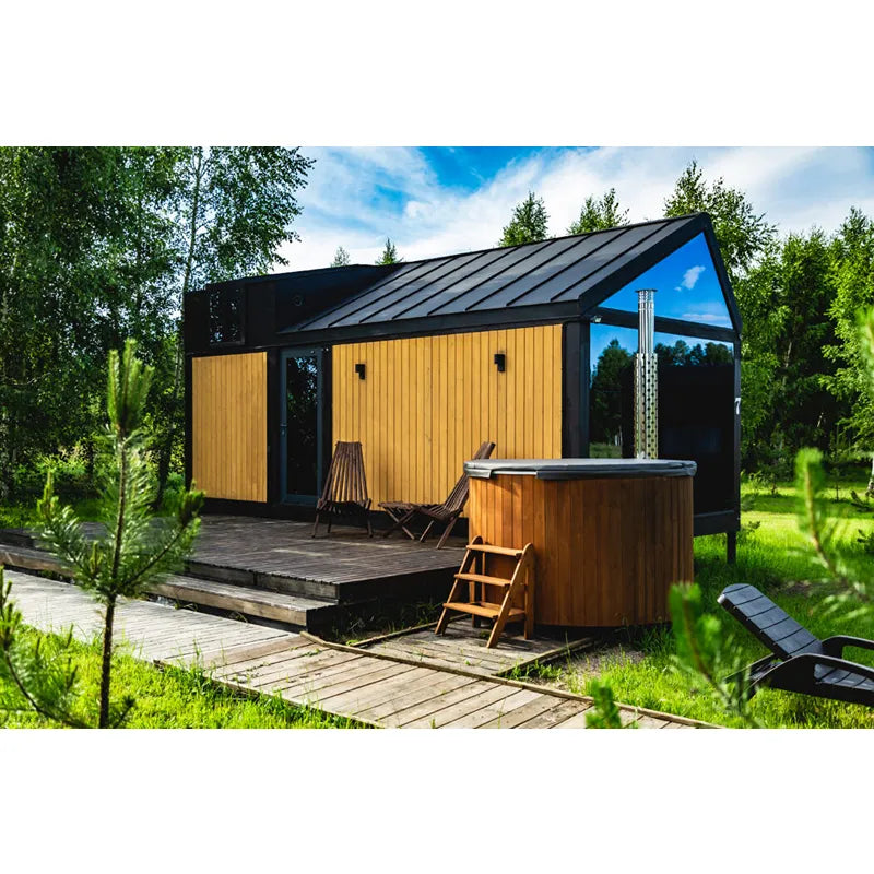 Polar Spa Elite 180 Outdoor Badefass mit integriertem Holzofen für 2-4 Personen