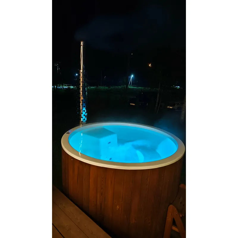 Polar Spa Elite 180 Outdoor Badefass mit integriertem Holzofen für 2-4 Personen