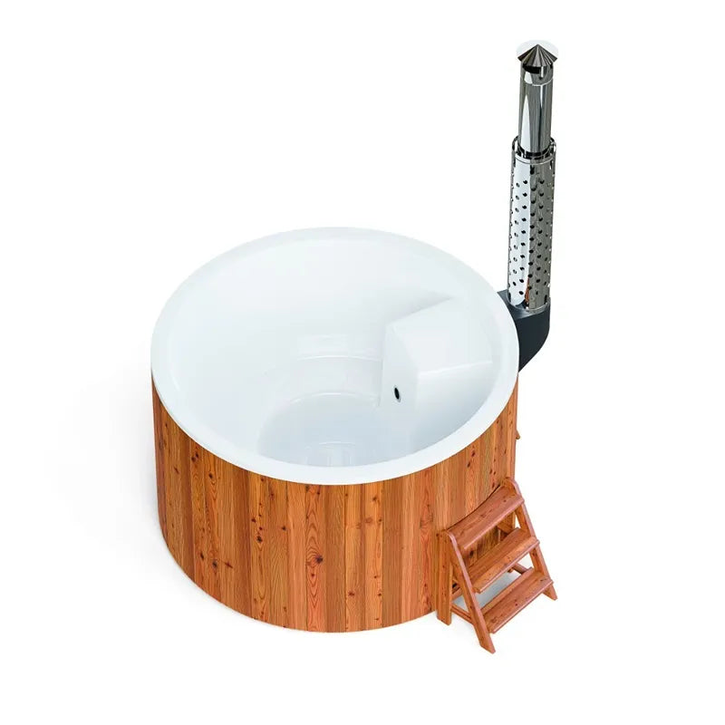 Polar Spa Elite 180 Outdoor Badefass mit integriertem Holzofen für 2-4 Personen