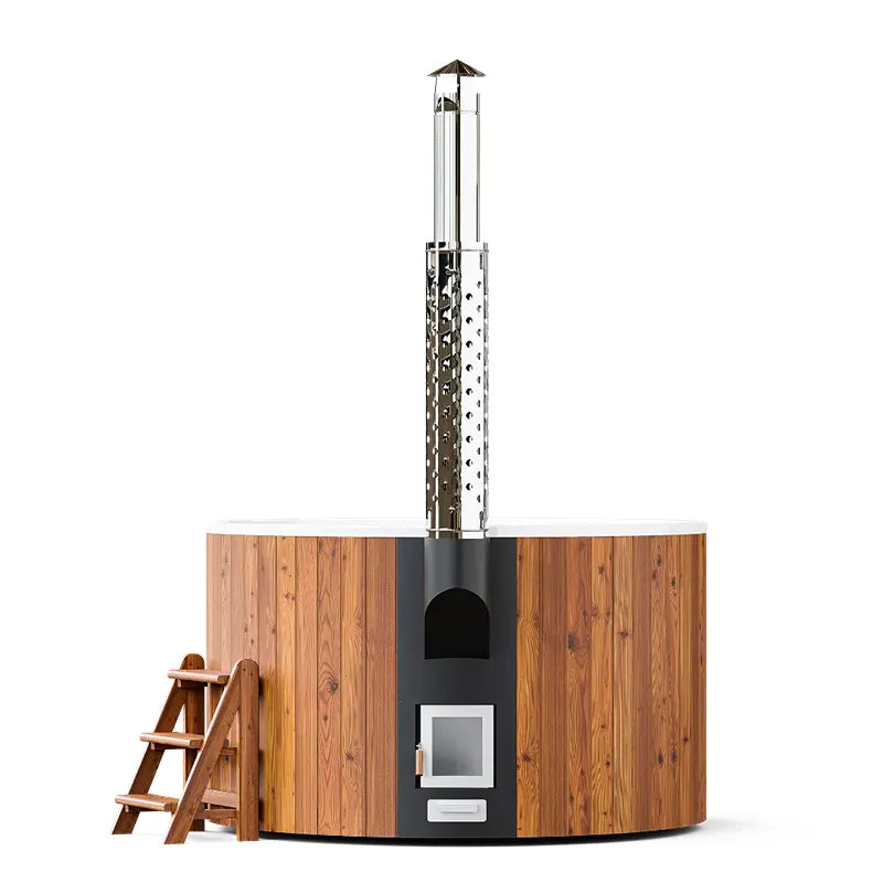 Polar Spa Elite 180 Outdoor Badefass mit integriertem Holzofen für 2-4 Personen