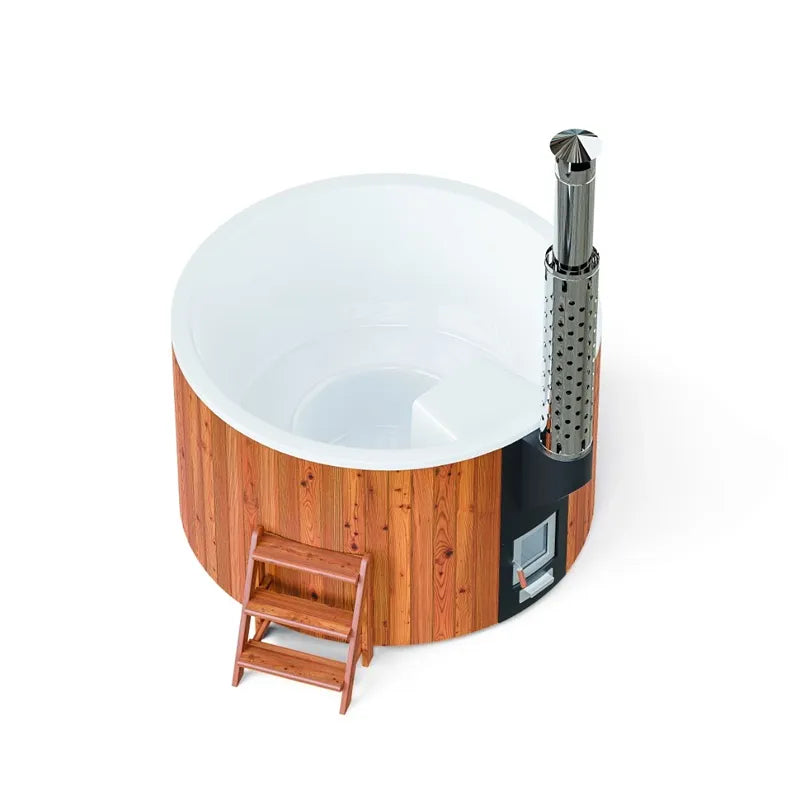Polar Spa Elite 180 Outdoor Badefass mit integriertem Holzofen für 2-4 Personen