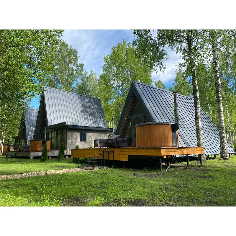 Polar Spa Elite 200 Outdoor Badefass mit integriertem Holzofen für 4-6 Personen