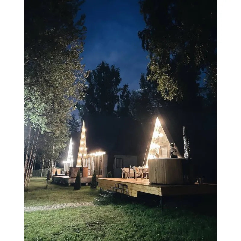 Polar Spa Elite 200 Outdoor Badefass mit integriertem Holzofen für 4-6 Personen