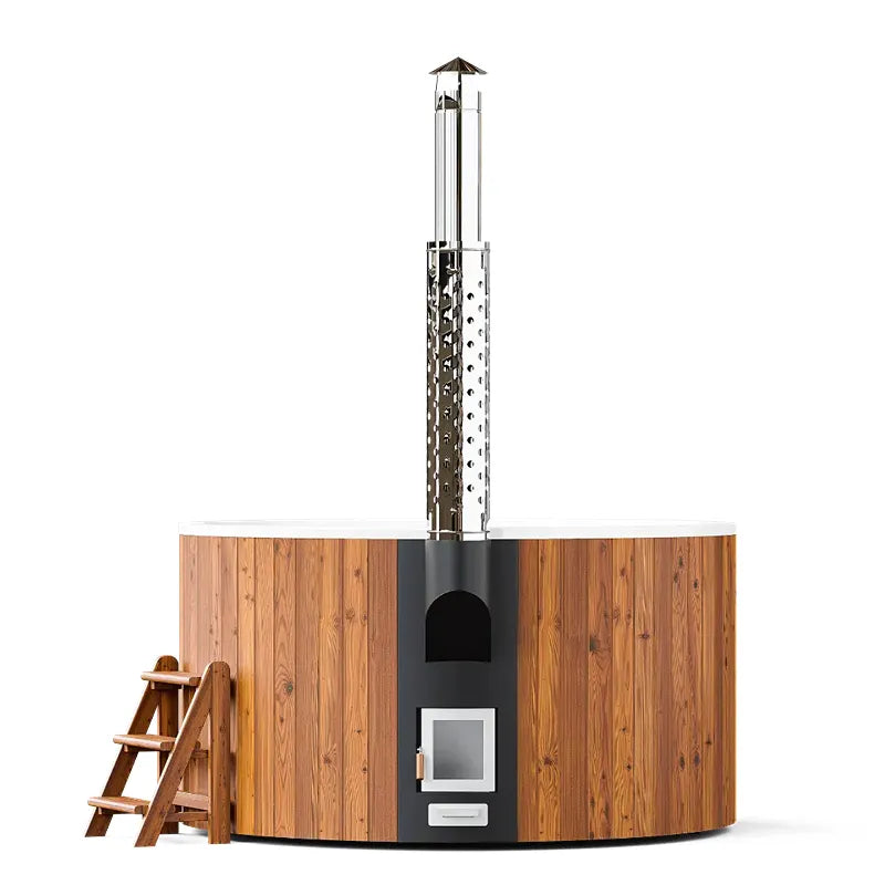 Polar Spa Elite 200 Outdoor Badefass mit integriertem Holzofen für 4-6 Personen