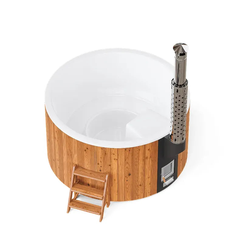 Polar Spa Elite 200 Outdoor Badefass mit integriertem Holzofen für 4-6 Personen