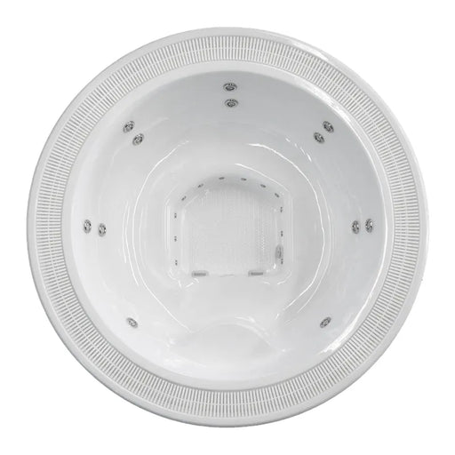 Portcril Club 25 Overflow Spa 7-Personen Whirlpool von oben mit 24 Massagedüsen und Überlaufrinne