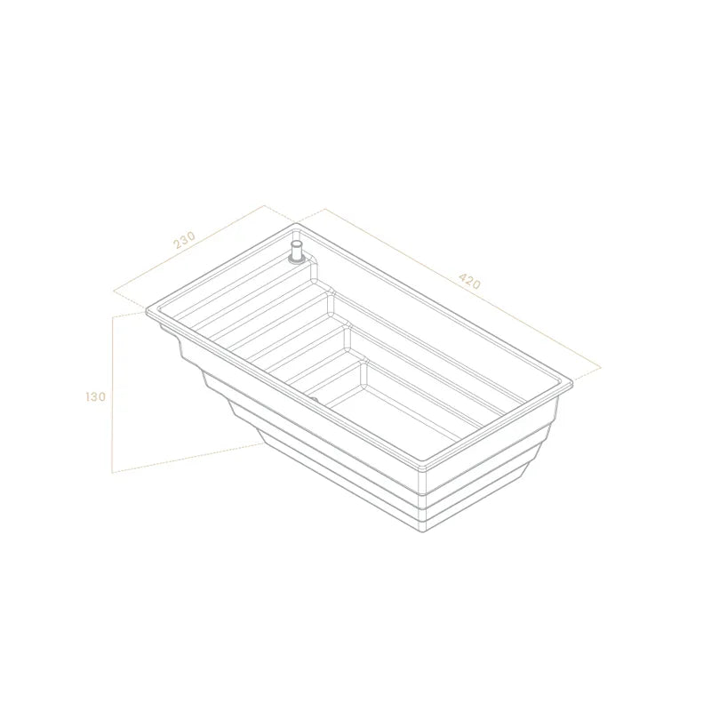 Portcril Diva Pool 42 Swim Spa Hydrotherapie Grundriss mit Maßangaben