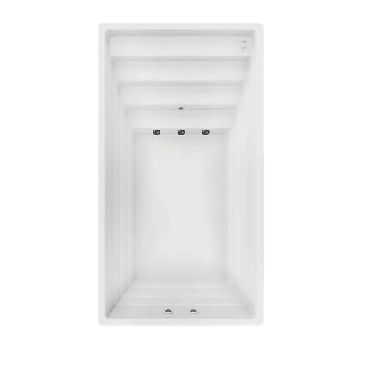 Portcril Diva Swim 42 Swim Spa Innenansicht von oben mit Düsen und Sitzbänken