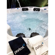 Portcril Double 520 Spa 5-Personen Premium Whirlpool mit sprudelndem Wasser, Massagedüsen und Portcril Handtüchern