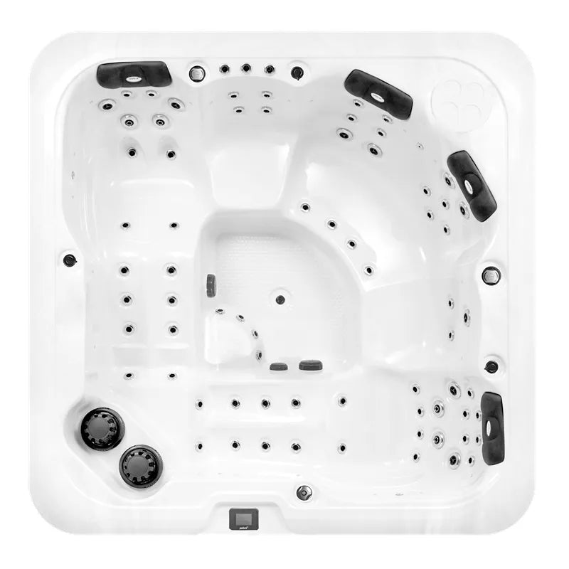 Portcril Double 620 Spa 6-Personen Luxus Whirlpool Draufsicht mit Düsen und Sitzbereichen