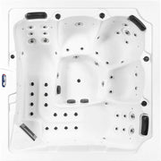 Portcril Emotion 5.2 Spa - 5-Personen Luxus Whirlpool Draufsicht mit Massagedüsen und Sitzbereichen