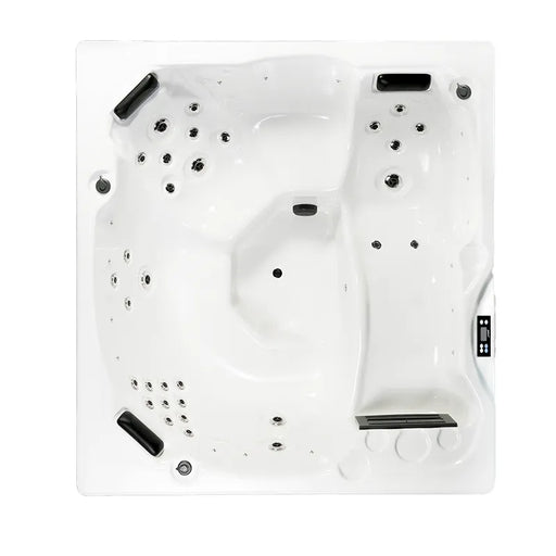 Portcril Emotion 5 Spa 5-Personen Whirlpool Draufsicht mit Wasserdüsen und Steuerung