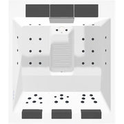 Portcril Lounge Divine Plus Spa - 3-Personen Premium Grundriss mit Sitzbereichen und Düsenkonfiguration