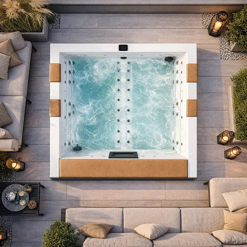 Was den Portcril Lux Outdoor Whirlpool 4-Personen Lounge Spa auszeichnet