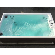 Portcril Relax 13 Swim Spa - Schwimm- & Wellness Spa mit türkisblauem Wasser und aktiven Düsen von oben