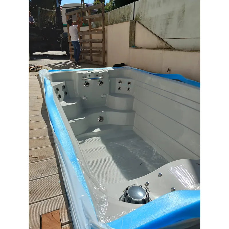 Portcril Relax 13 Swim Spa - Schwimm- & Wellness Spa mit Hydro-Düsen und Massagefunktion in Garten