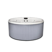 Portcril Ria R21 Spa 5-Personen Rund Whirlpool mit grauem Kunststoffumrandung und weißem Innenbereich