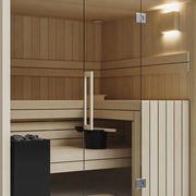 Savne Štrus Air Premium Innensauna - Modernes Design 15×120mm mit Holzbänken und modernem Saunaofen