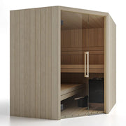 Savne Štrus Air Premium Innensauna - Modernes Design 15×120mm mit Glasfront, Holzaufbau und modernem Designkonzept