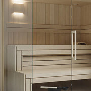 Savne Štrus Air Premium Innensauna - Modernes Design 15×120mm mit Holzbänken und Glasfront