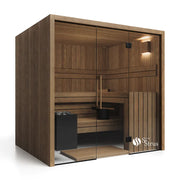 Savne Štrus Air Termo Premium Innensauna - Wärmbehandeltes Holz mit Glastür, Holzbänken und integriertem Ofen
