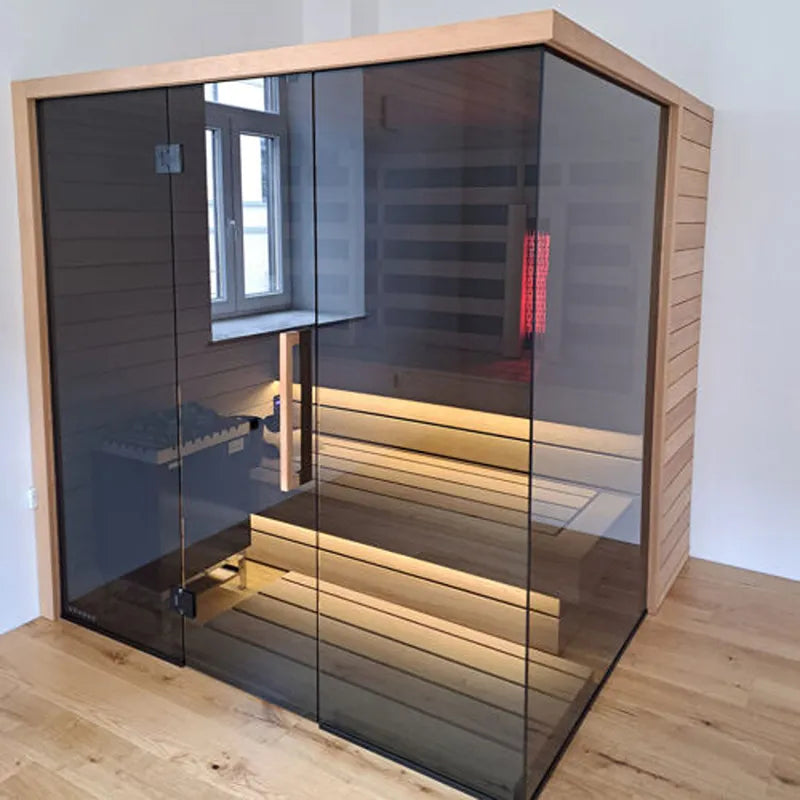 Savne Štrus Air Termo Premium Innensauna - Wärmbehandeltes Holz mit Glastüren und Holzbänken